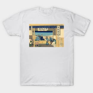 Yoshida at Tōkaidō - Katsushika Hokusai T-Shirt